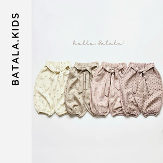  Quần alibaba chống muỗi cho bé gái Batala Kids QUẦN LỬNG BO GẤU ĐAI NƠ đũi cho bé mặc mùa thu từ 10-25kg  1-6 tuổi  