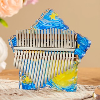  Đàn Kalimba Pha Lê 17 - 21 phím hình ngôi sao 5 cánh chất lượng + Full phụ kiện - kiếu dáng đẹp,Thủy tinh trong suốt 