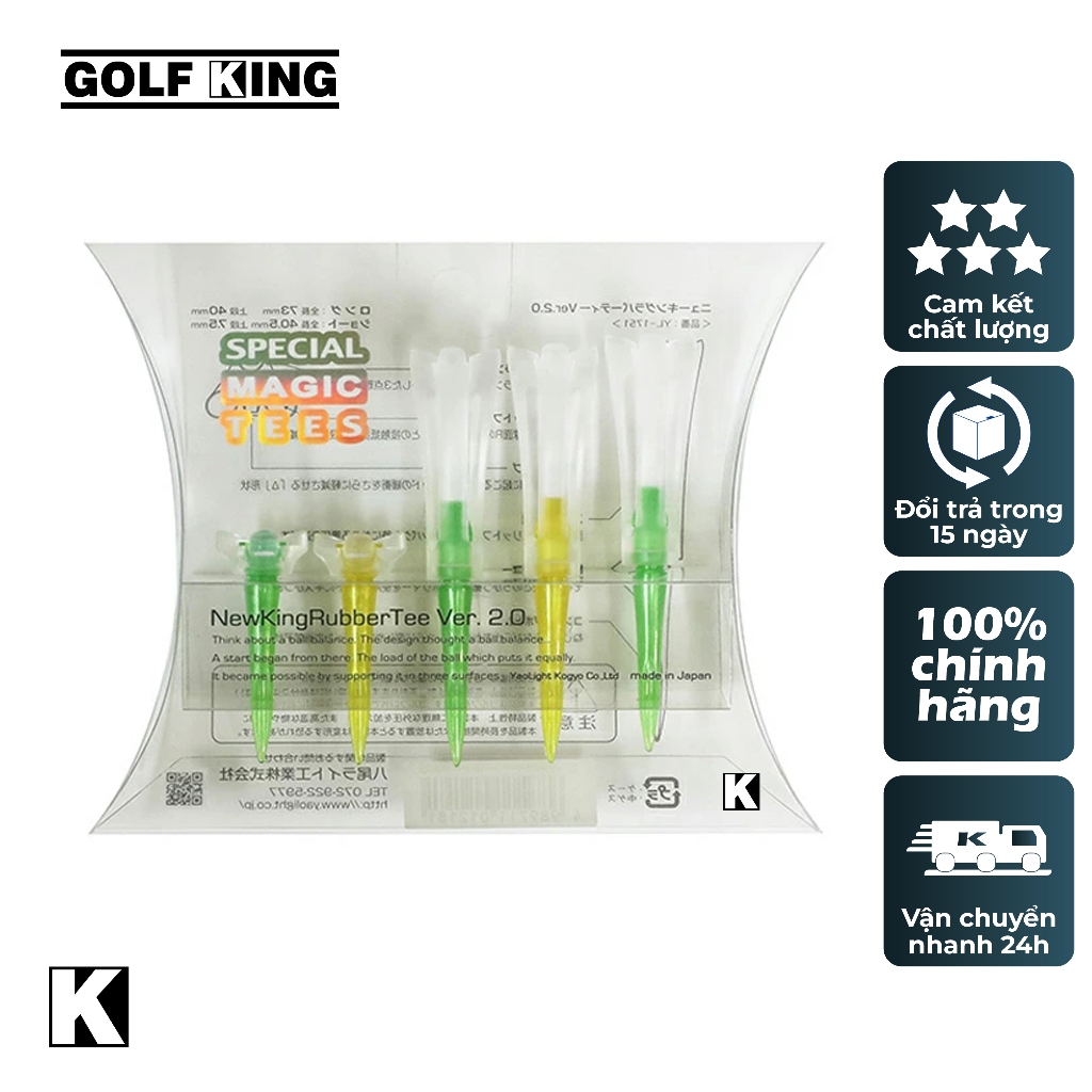 Tee phát bóng golf New King Rubber Tea Version 2.0 nhật nhập khẩu chính hãng