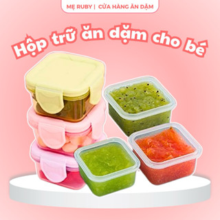 (Combo 2 hộp) Khay trữ đông có nắp 60ml hộp trữ đông bảo quản đồ ăn dặm cho bé chống rò rỉ Shop Mẹ Ruby Thiên Di