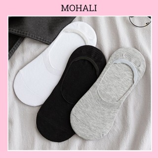 Combo 5 đôi tất vớ lười nam nữ trơn dưới mắt cá chân có silicon chống tuột kháng khuẩn MOHALISOCKS VL007