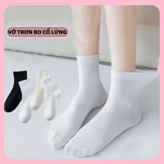 Tất cổ cao nam nữ tất trơn lửng cổ bo cotton cao cấp thời trang hàn quốc đẹp giá rẻ MOHALI VC201