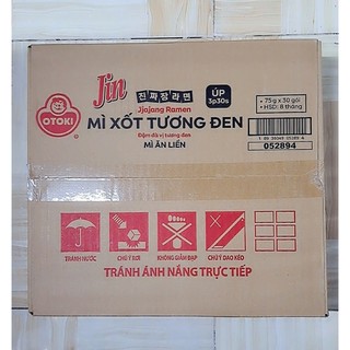 1 thùng mì xốt tương đen Ottogi Gói 75g, combo mì ăn liền xốt tương đen mini 75g Otoki kiểu Hàn Quốc