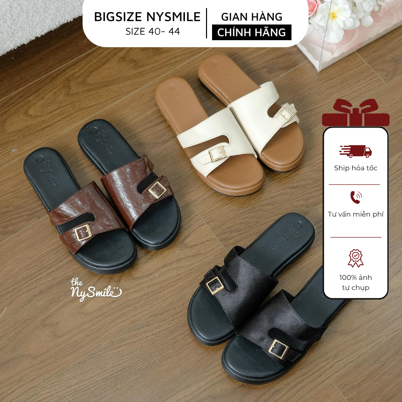 Dép nữ BIG SIZE (35-40) Dép 2 Khóa 2 quai khóa , dép basic cho nữ , dép nữ mùa hè - THENYSMILE - POL