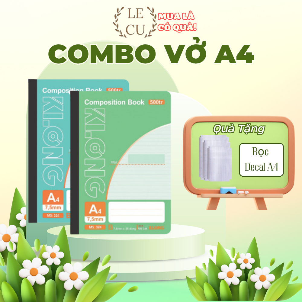 (Combo 5 cuốn) Sổ may A4 500 trang đặc biệt - Klong 324
