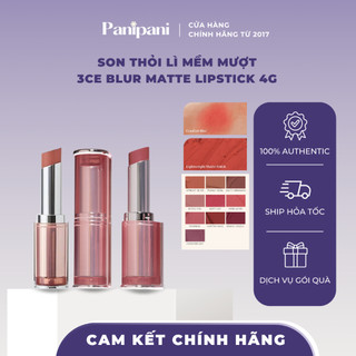   New 2023  Son Thỏi Lì Mềm Mượt 3CE Blur Matte Lipstick 