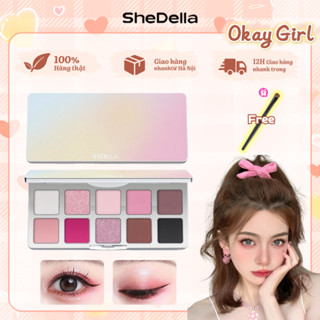 [Shedella] Bảng phấn mắt 10 màu lấp lánh 11 tông màu dịu dàng cá tính chất phấn mịn chống trôi