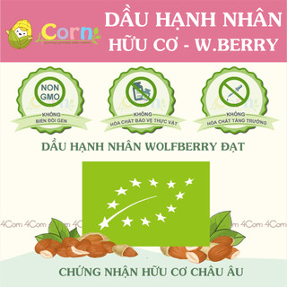 Dầu hạnh nhân hữu cơ ép lạnh cao cấp Wolfberry - Cho bé 6m+