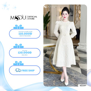 Váy dài tiểu thư MDU4495 họa tiết bắt mắt, dáng xòe nhẹ nhàng từ MDU