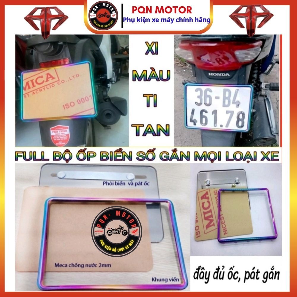 Bảng Biển Số Xe Máy Full Bộ Kèm Mika Chống Trầy Gắn Biển Số Trước Sau Đẹp Bền Chắc Chắn