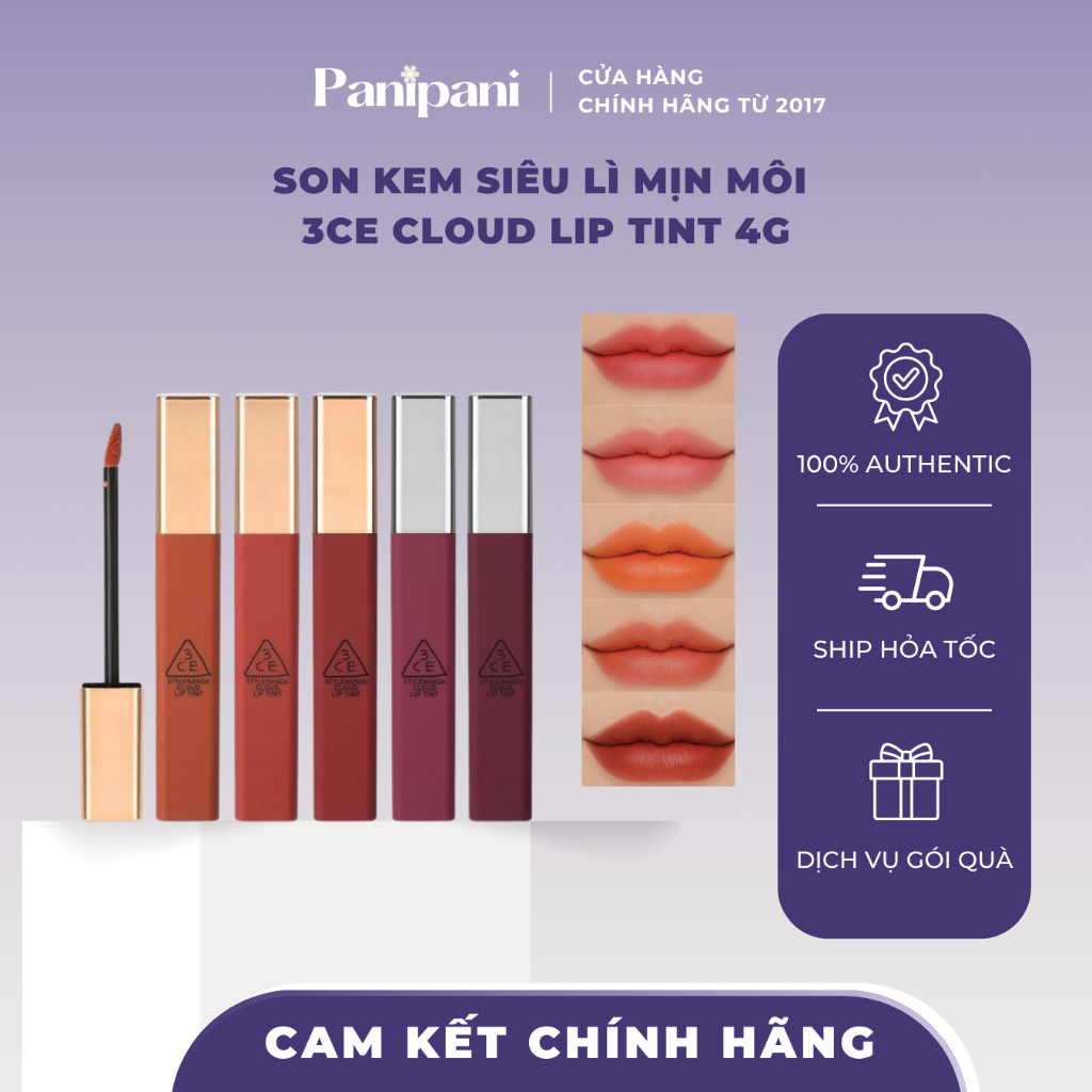 Son Kem Lì Mịn Môi 3CE Cloud Lip Tint 3,5ML