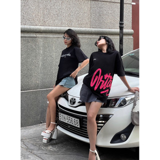 Áo Thun VITALITÉ PINK GRAFFITI TEE - ĐEN