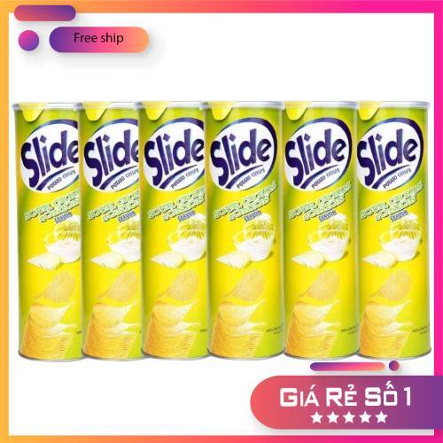 LỐC 6 Hộp Khoai Tây Chiên Slide Vị Kem Chua & Hành 90G