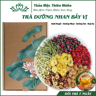  Trà Dưỡng Nhan Bảy Vị Thiên Nhiên dưỡng nhan thanh nhiệt an thần sinh huyết dưỡng âm Sấy Lạnh 