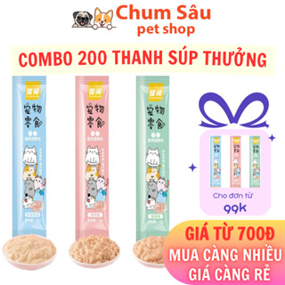 Combo 200 thanh súp thưởng Shizuka cho chó mèo thanh 15g