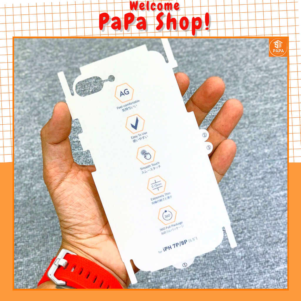 Miếng Dán PPF Trong Suốt dành cho Iphone  7 8 X XR XS 11 12 13 14 15 16 17 Pro Plus Promax Air