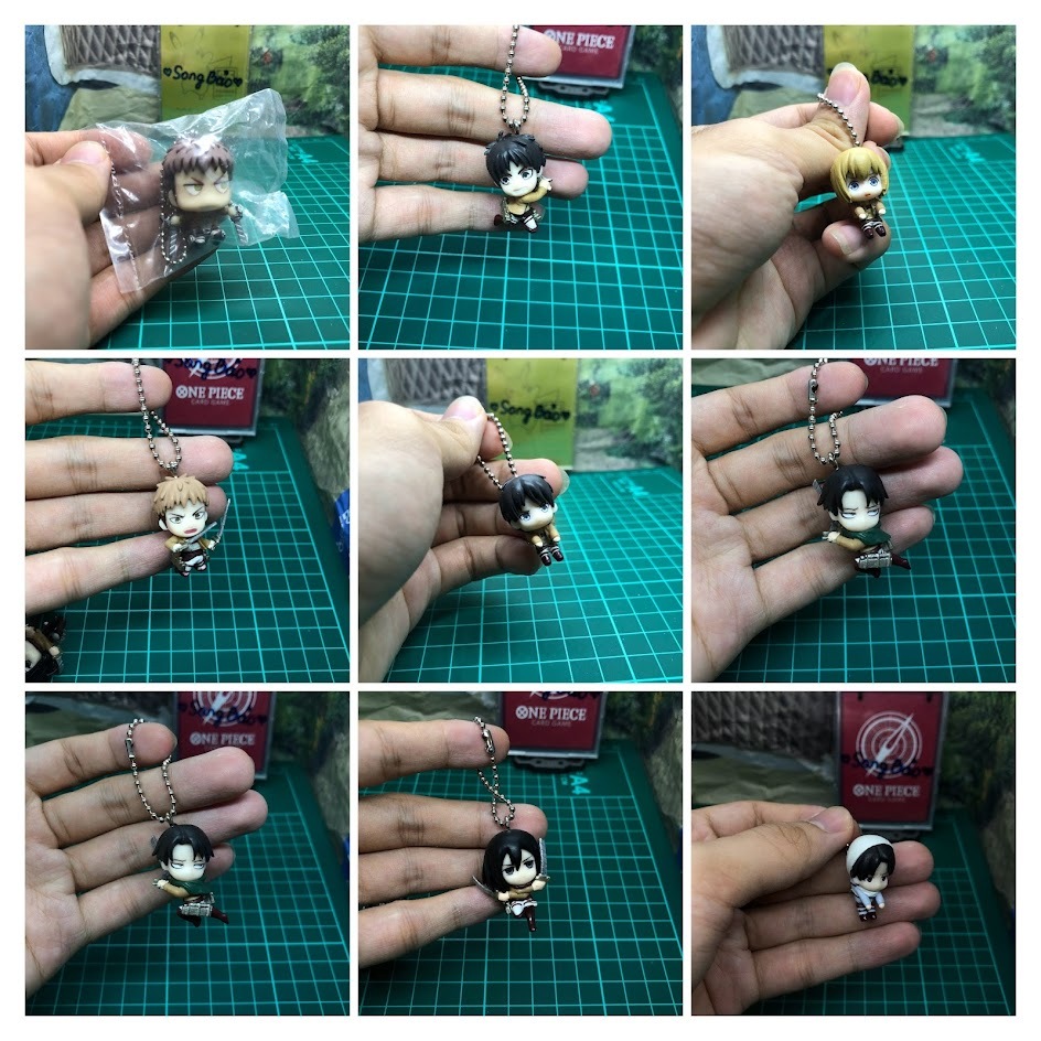 [Chính hãng] Móc khóa mô hình thẻ bài card bo góc Nhân phẩm Anime Attack on titan AOT
