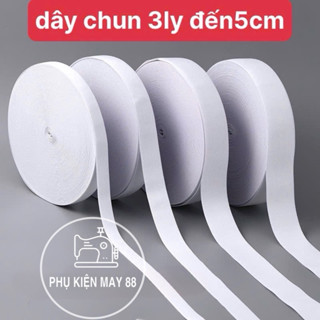 10 mét dây chun 3ly 5ly 1cm 1,5cm 2cm  3cm ,phụ liệu may