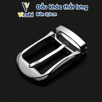 Đầu khoá thắt lưng nam bản 3,3cm Vicobi B4, mặt dây lưng xỏ kim