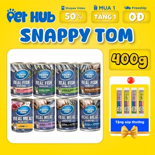 [400g] Pate Snappy Tom Lon 400G Dạng Hộp Cá Thật Cho Mèo Dạng Nguyên Miếng, Sốt, Nhuyễn