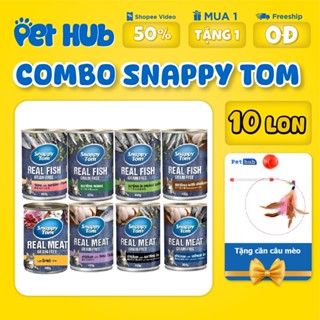 [400g] COMBO 10 & 5 Lon Pate Snappy Tom Hộp 400G Cho Mèo Cá Thật, Dạng Nguyên Miếng, Sốt, Nhuyễn