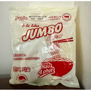 Combo 5gói - 10 gói Mì Lẩu JUMBO KORENO Vị Bò Cay Hàn Quốc Sợi To Dai 100g [ Siêu Ngon ]
