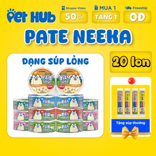 Combo 20 & 10 Lon Pate NEEKA SOUP Hộp Súp Dinh Dưỡng Cao, Thơm Ngon Dành Cho Mèo Mọi Lứa Tuổi 80g