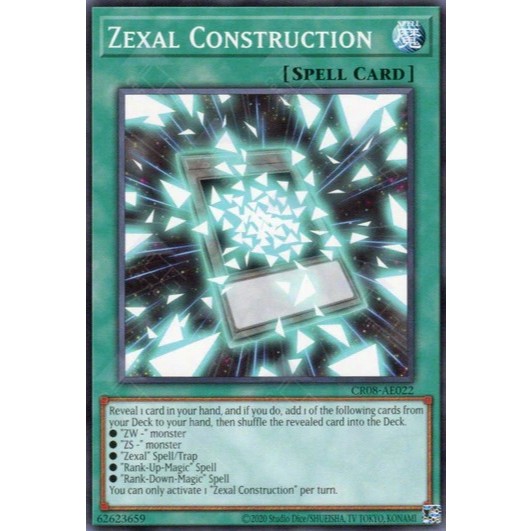 thẻ bài Yugioh chính hãng CR08-AE022 Zexal Construction (N)