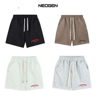 Quần short đùi vải nỉ chân cua hình thêu nổi form unisex nam nữ local brand Neogen - QD1