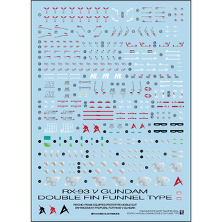 Decal nước cho RG Nu Gundam / RG Nu Gundam Double Fin Funnel Type