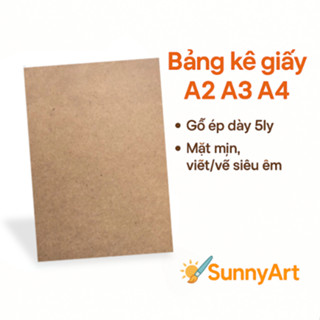 [sunnyartstore] Bảng kê giấy vẽ A2/ A3/ A4 gỗ ép dày 5 ly, bảng kê giấy vẽ tranh, viết bài, thù công