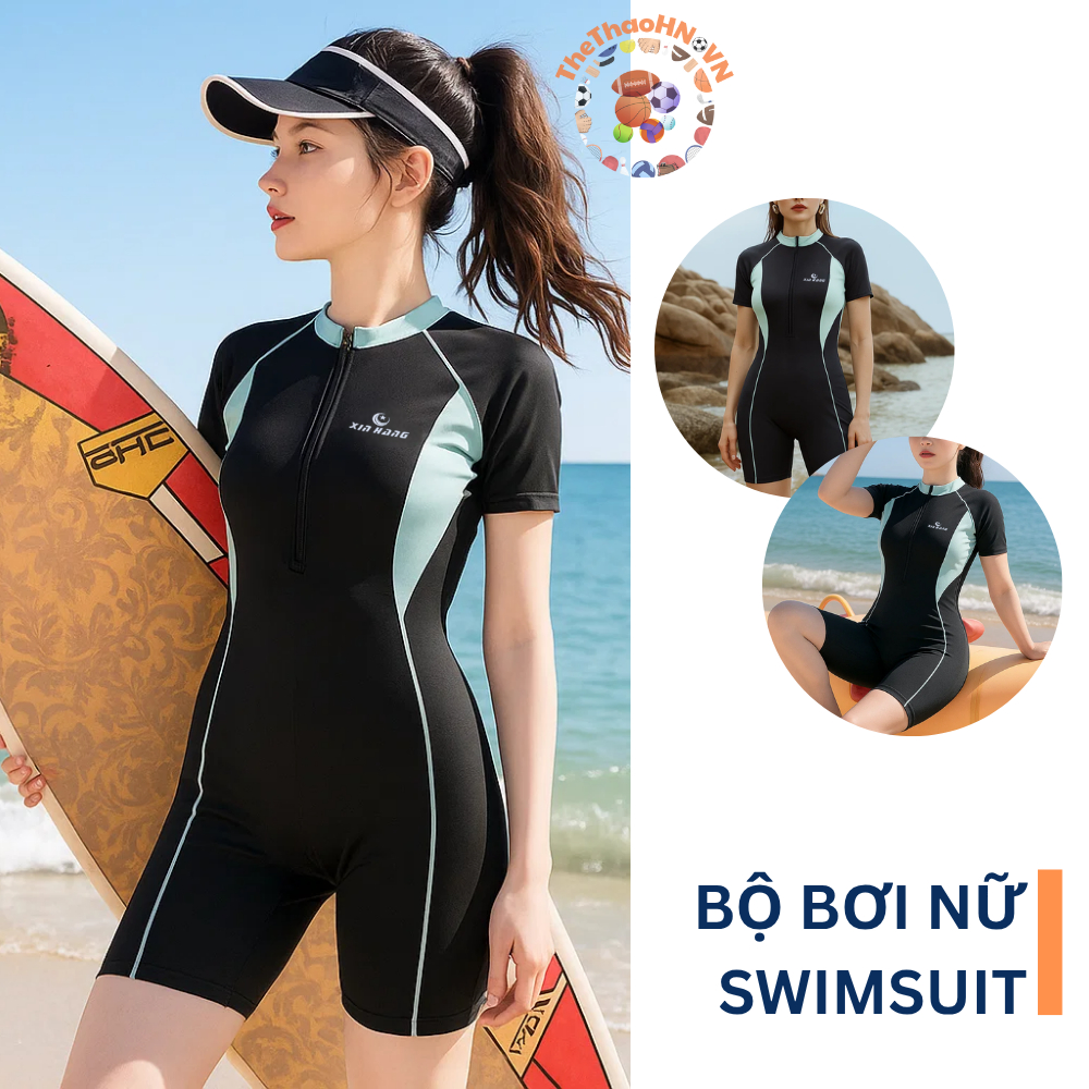 Bikini Nữ Liền Thân Đi Biển - Bộ Bơi Nữ Cao Cấp - Đồ Bơi Nữ Liền Thân Tôn Dáng Có Khóa Kéo