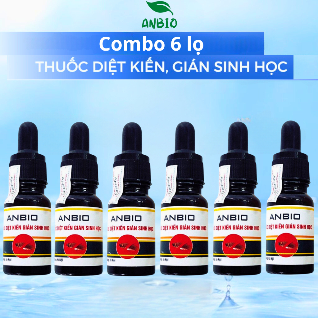 Combo 6 lọ Thuốc Diệt Kiến - Diệt Gián Sinh Học Anbio CHính Hãng