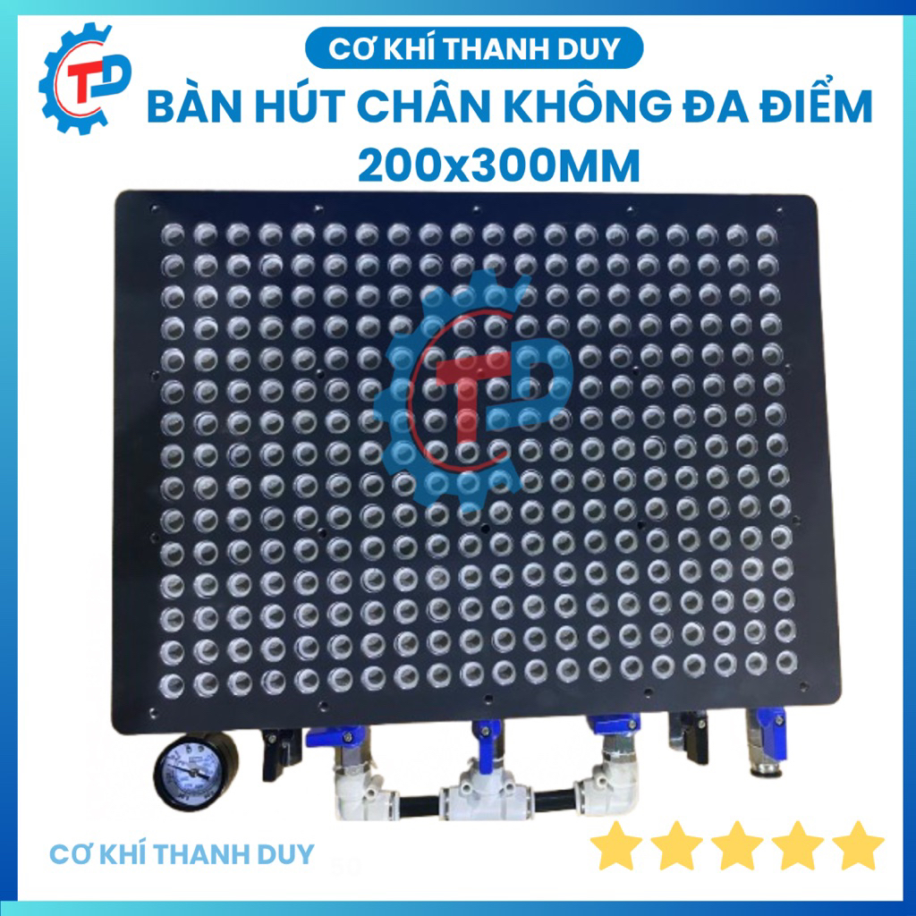 Bàn hút chân không đa điểm 200x300 giữ hút phôi gia công CNC