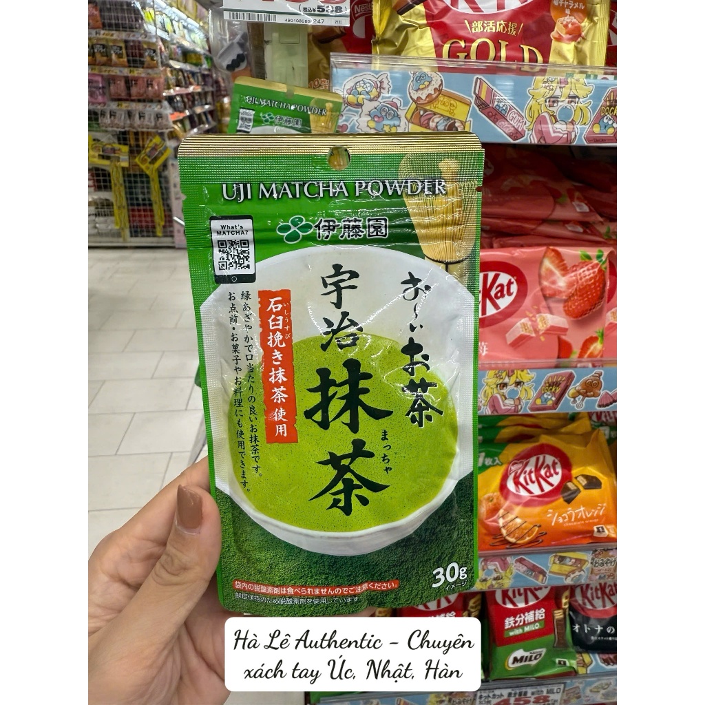 [XÁCH TAY NHẬT] Bột Matcha Uji Matcha Powder Nhật Bản Pha Matcha Latte Và Làm Bánh 30g (ĐỦ BILL)