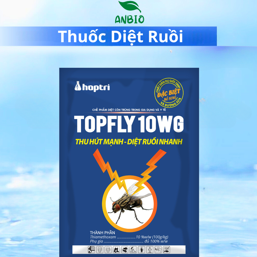 Thuốc diệt Ruồi TOPFLY 10WG THU HÚT MẠNH – DIỆT RUỒI NHANH ( Gói 20g )