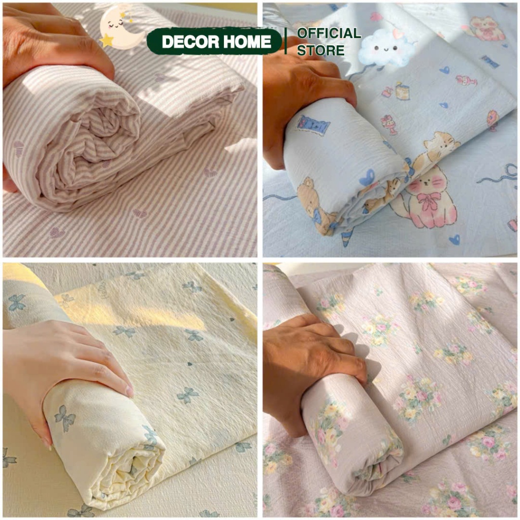 Set Ga Gối Cotton Icy 3 Món - Mềm Mại, Thoáng Khí, Chống Khuẩn, Thấm Hút Mồ Hôi, Dành Cho Mùa Hè