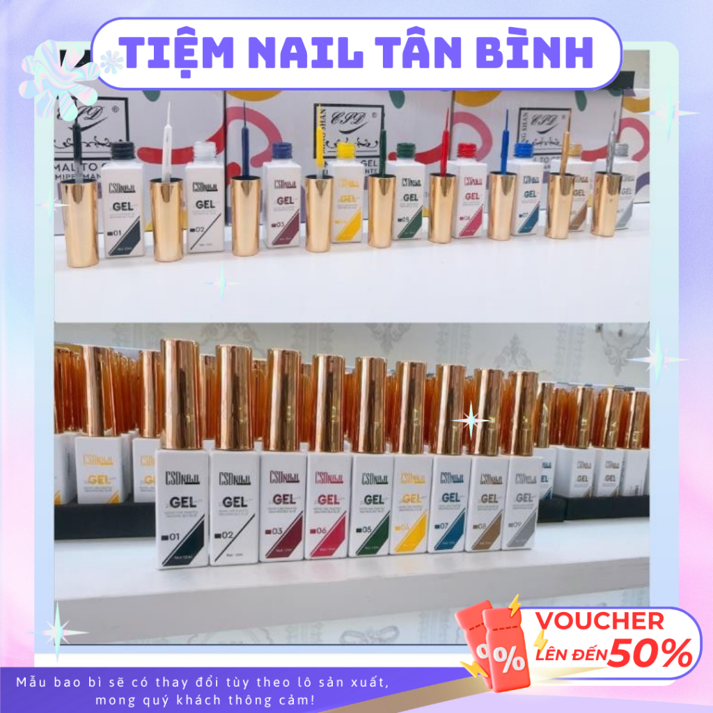 Cọ Nét CSD 12ml , Cọ Nét Gel Vẽ Móng [ Lẻ Chai] CHANH NAIL