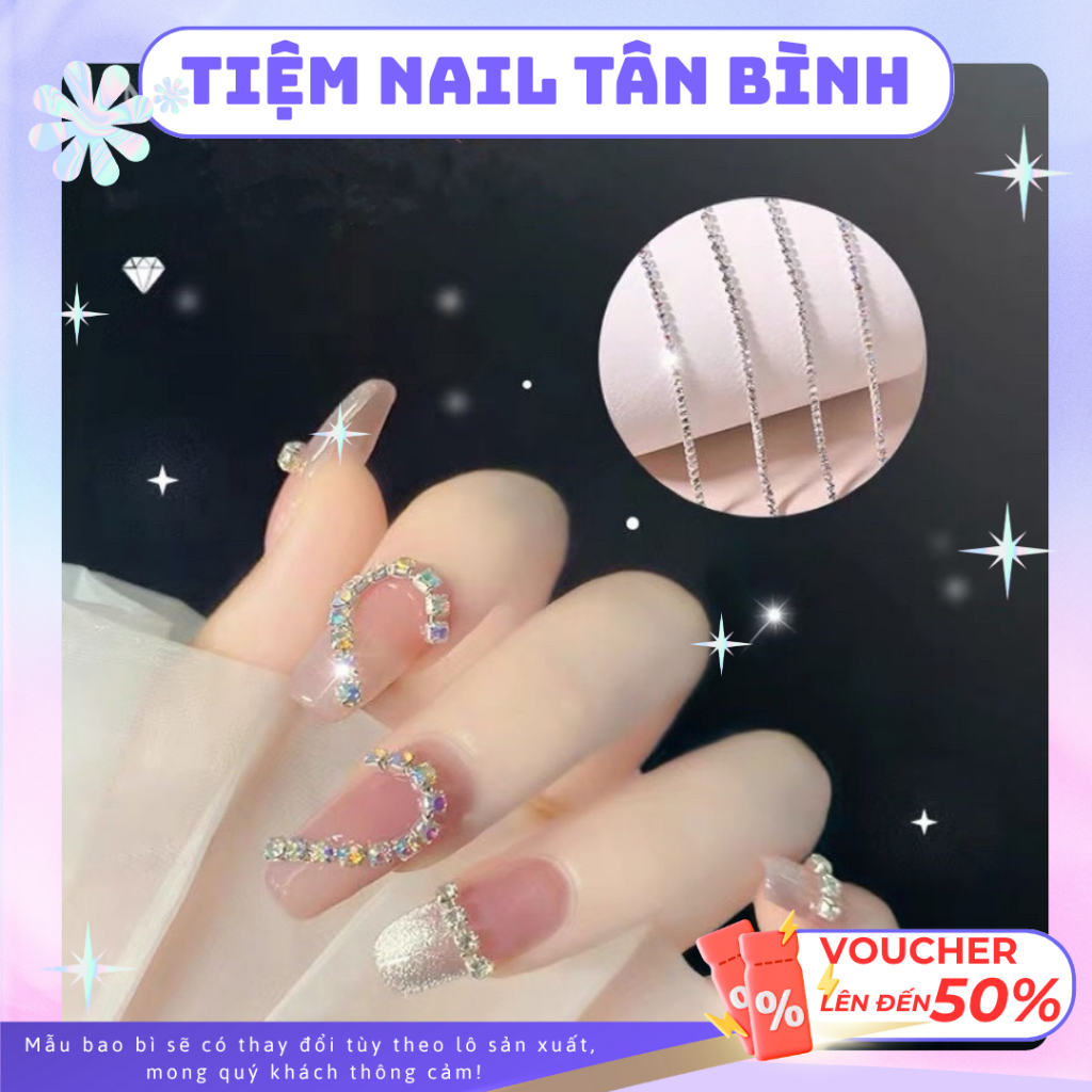 Set Dây Xích Đá Trang Trí Móng - Dây Xích Gắn Móng TÂN BÌNH NAIL