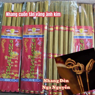  Nhang cuốn tàn vàng Tài Lộc Nhang Thần Tài thơm hương Lài 