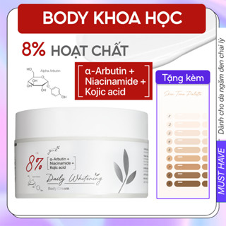  Kem Body Trắng Da Alpha Arbutin Niacinamide Kojic aicd - Công thức chuẩn khoa học GUO 