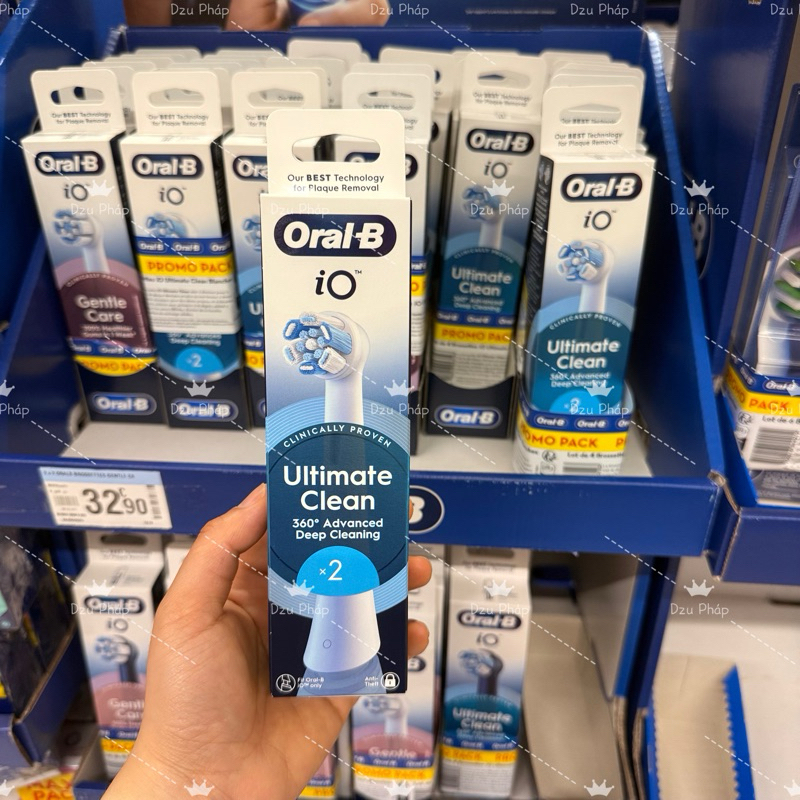 [XANH iO 2 ĐẦU] Set 2 đầu thay bàn chải điện Oral B dòng iO