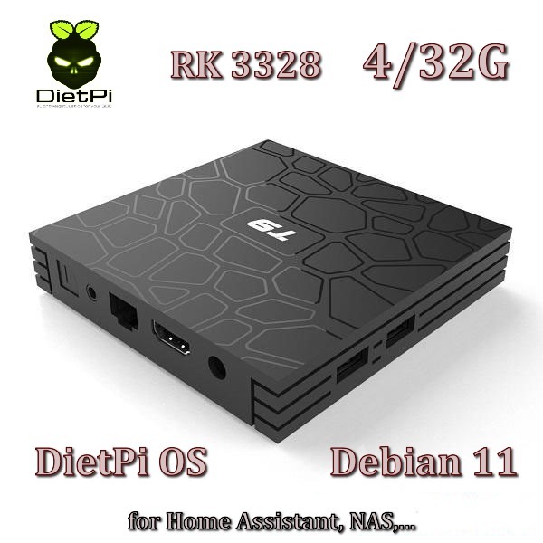Linux Box, Debian 11 DietPi 9.4 RK3328 4/32G dùng làm máy chủ Home Assistant, NAS,...