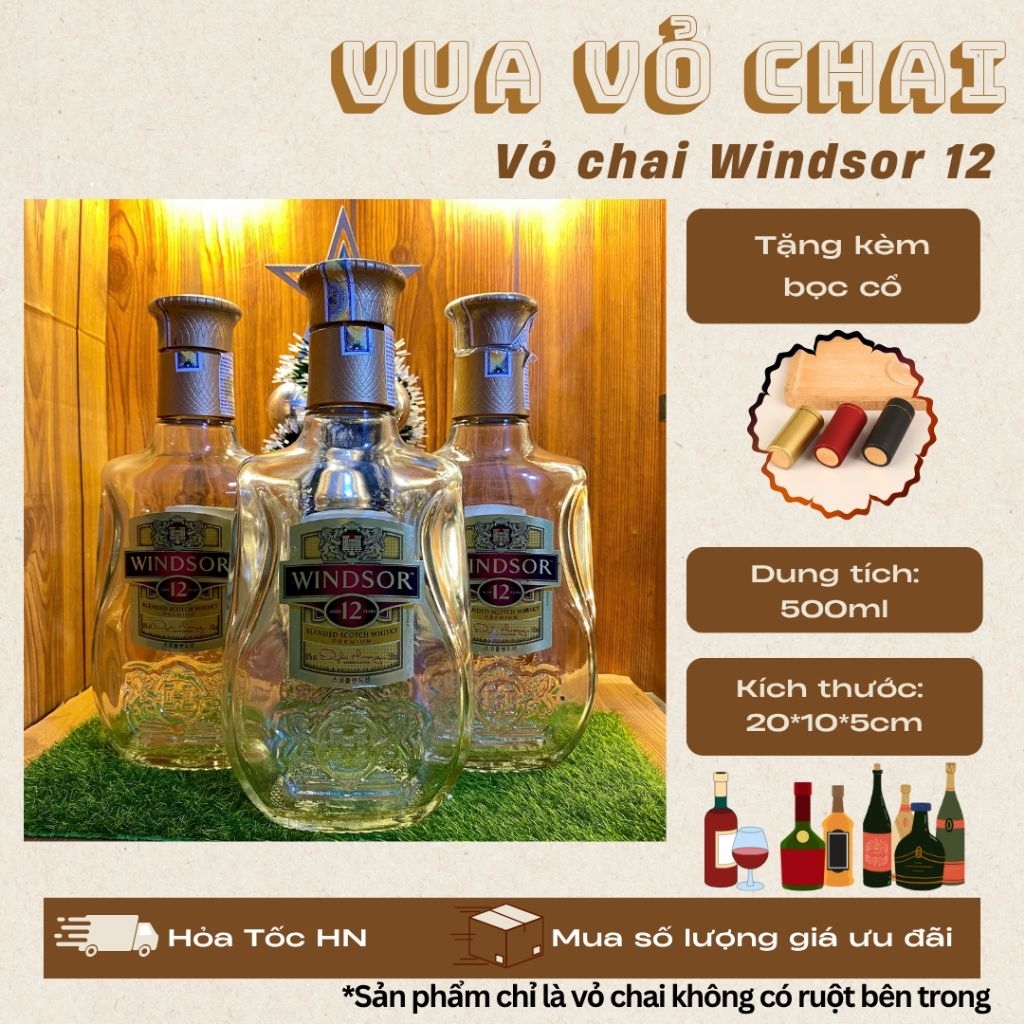 VỎ CHAI WINDSOR, [HÀN QUỐC 500Ml]