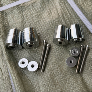  GÙ TẠ TAY LÁI - Cặp gù chống rung - nguyên khối inox304 siêu nặng   380gr   dùng thông dụng cho nhiều loại xe 