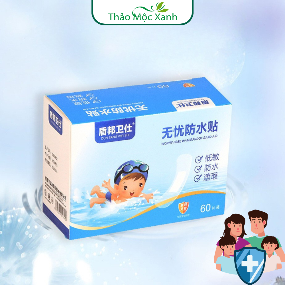  Hộp 120 miếng băng dán cá nhân bảo vệ vết thương chống thấm nước Băng y tế urgo hoạt hình dễ thương 