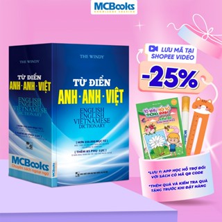 Sách - Từ Điển Anh Anh Việt Phiên Bản Bìa Mềm Màu Xanh Giải Thích Chi Tiết