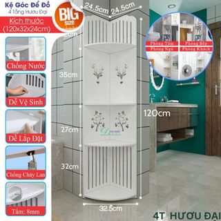 Kệ Để Đồ Phòng Tắm Cao Cấp Chống Nước, Kệ Góc Nhà Tắm, Kệ Nhà Tắm, Kệ Góc Tường Đa Năng Chống Ẩm Decor Lốc Xoáy