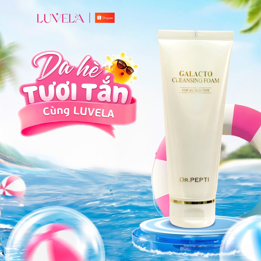 Sữa Rửa Mặt Dr.Pepti Galacto Cleansing Foam Dịu Nhẹ Chiết Xuất Gạo Cho Da Khô,Da Nhạy Cảm 110ml RM01
