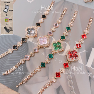 [ MUA 1 TẶNG 3 ] Đồng Hồ Nữ Đeo Tay Gossie Cỏ Nơ 4 Lá Thiết Kế Nhỏ Gọn- Sang Chảnh dongho đồng  hồ  nữ  nhỏ  gọn